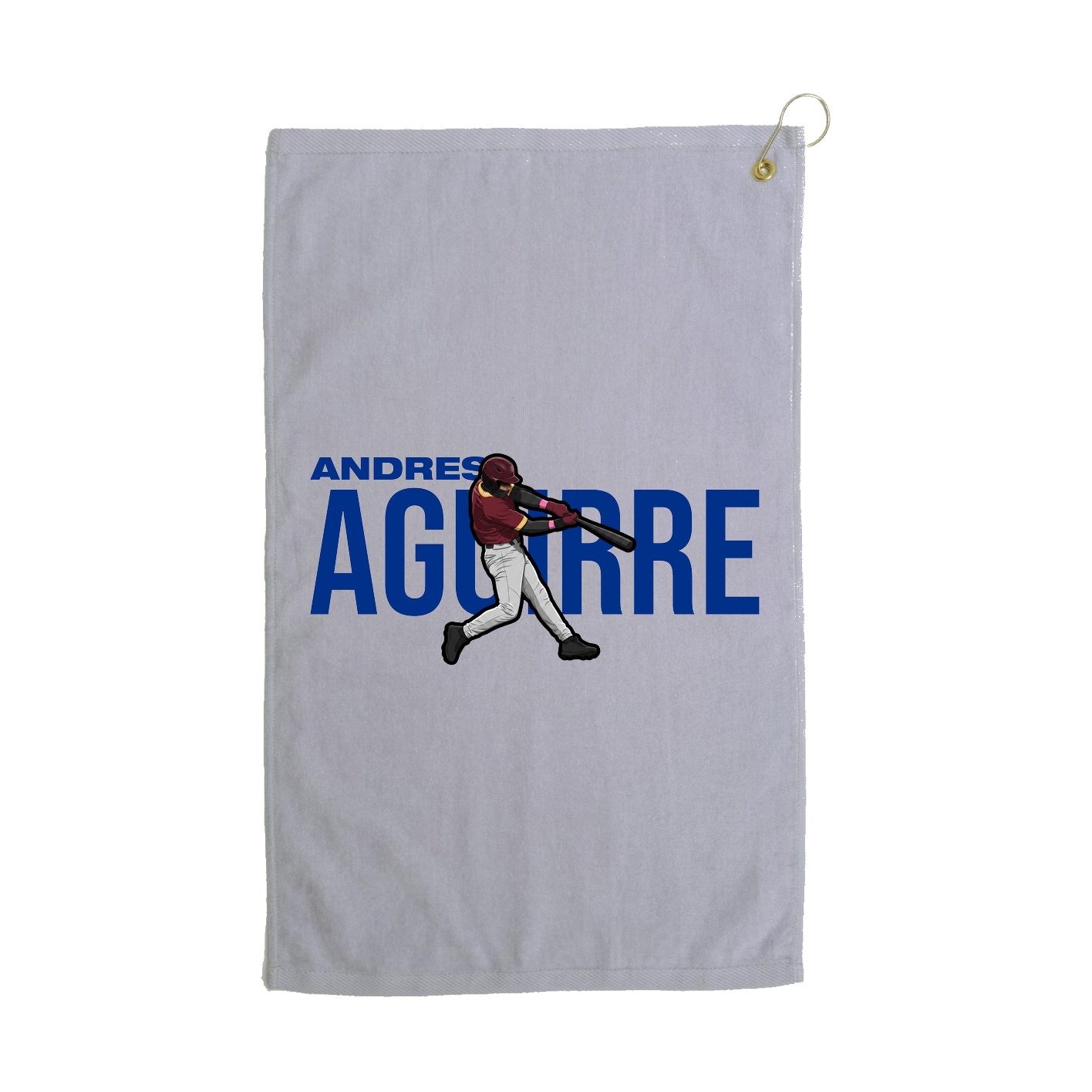 Golf Towel — Player Name in Grey