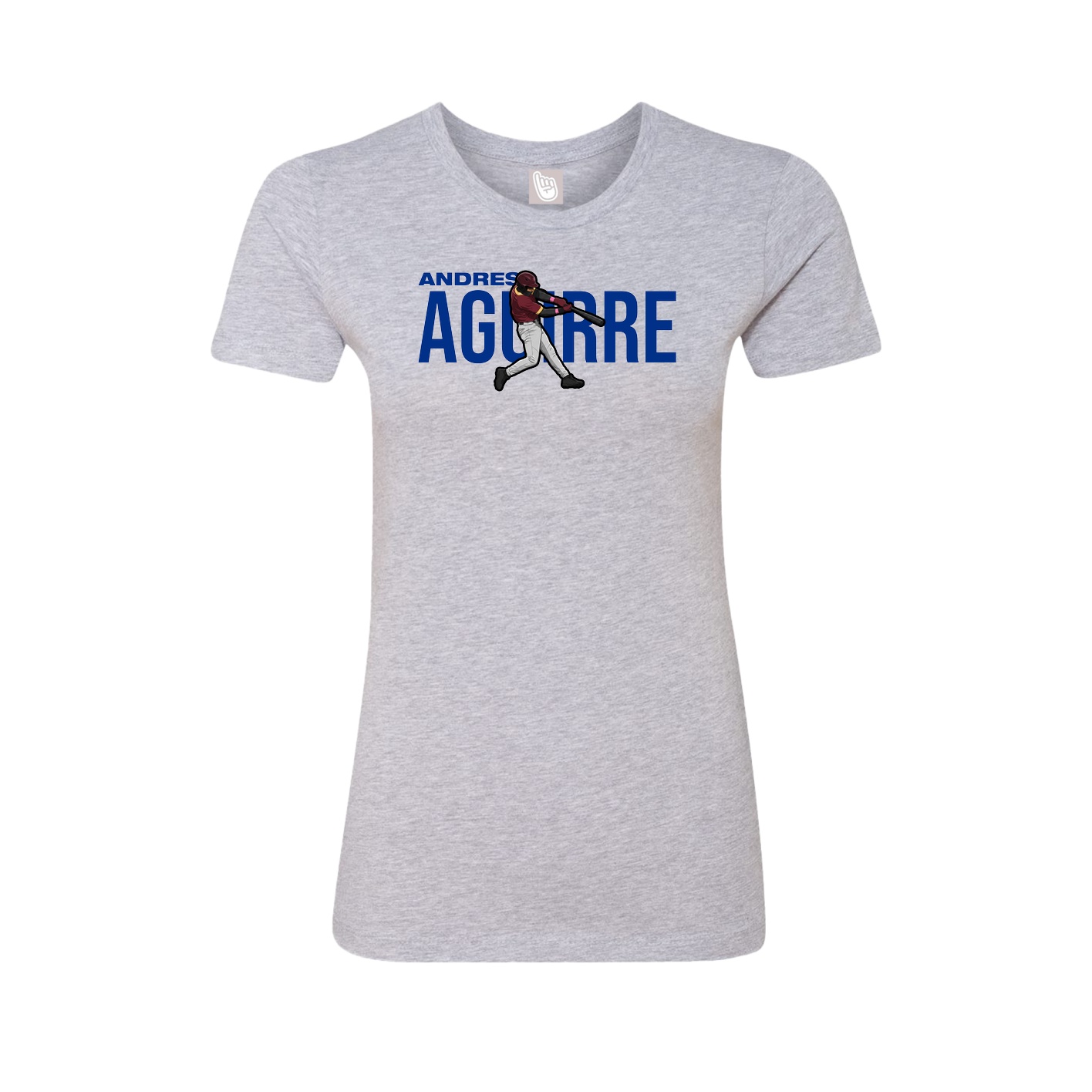 Womens Tee — Player Name in Grey