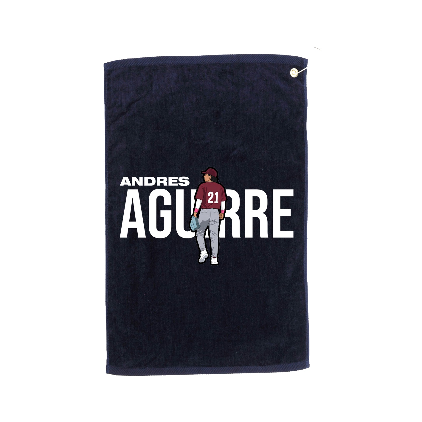 Golf Towel — Player Name in Navy