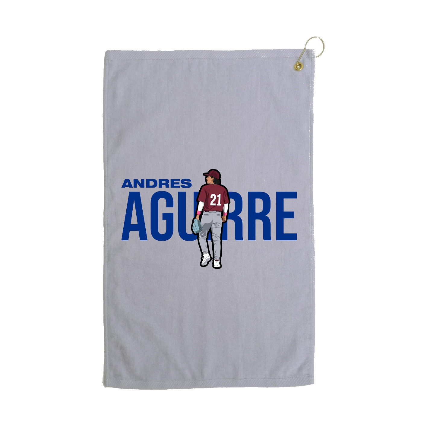 Golf Towel — Player Name in Grey