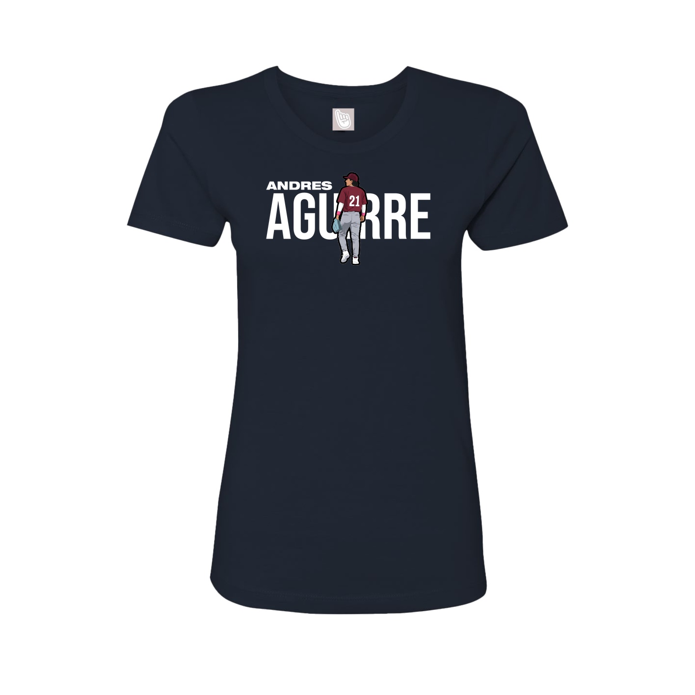 Womens Tee — Player Name in Navy