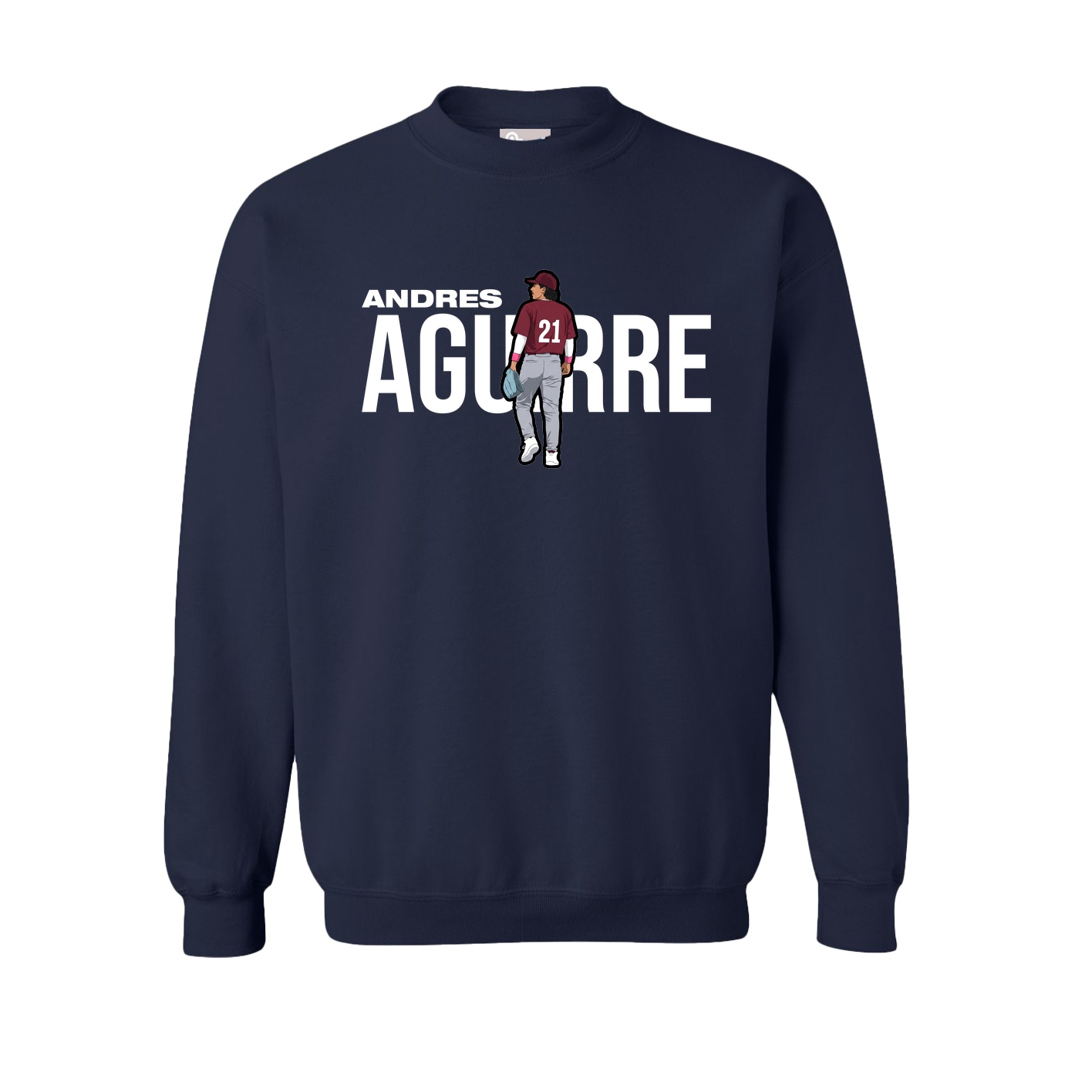Fleece Crew — Player Name in Navy