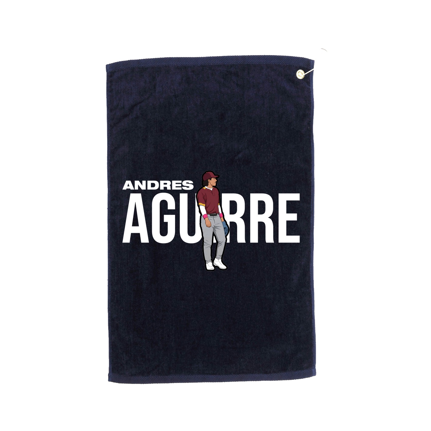 Golf Towel — Player Name in Navy