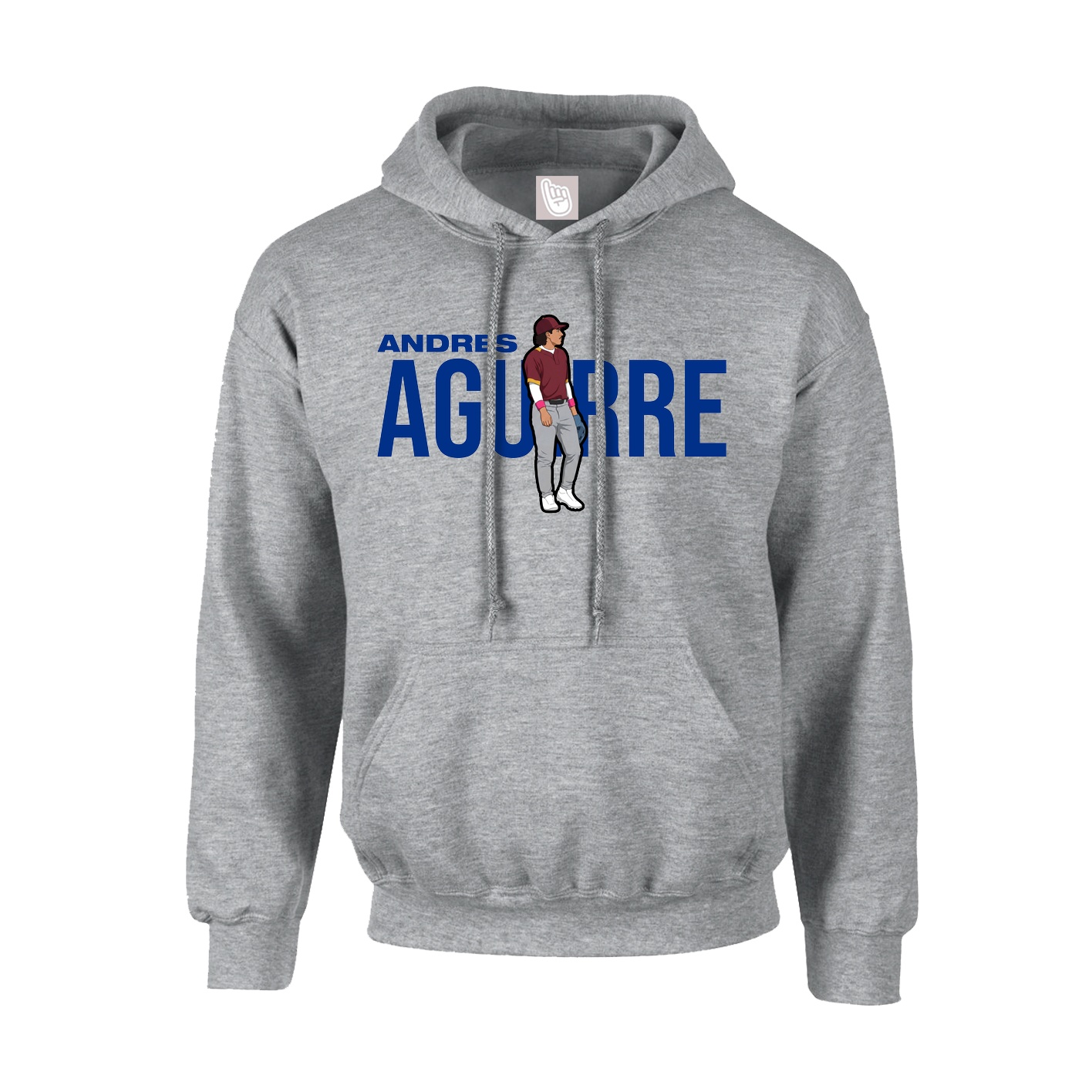 Hoodie — Player Name in Grey