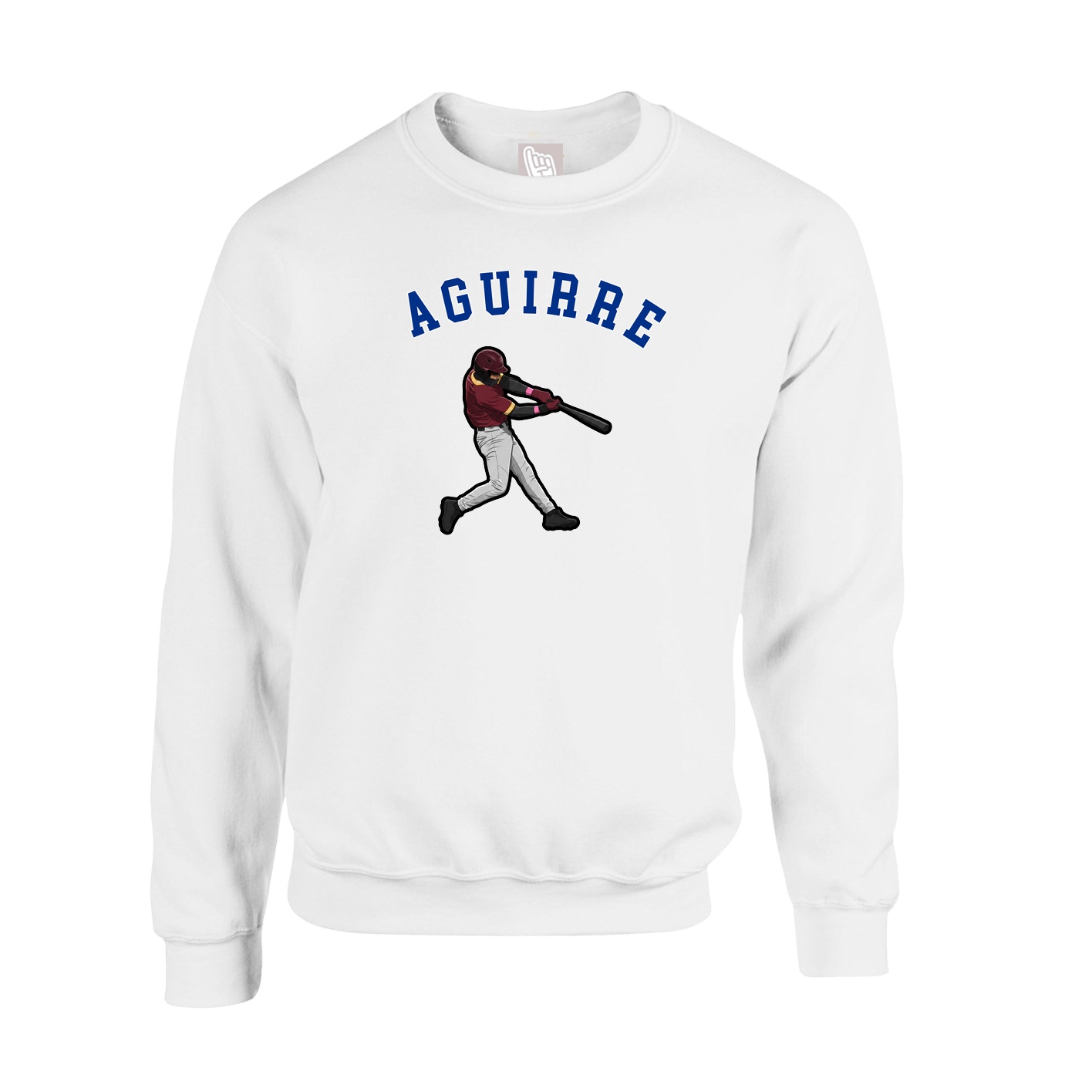 Fleece Crew — Shirsey Arch in White