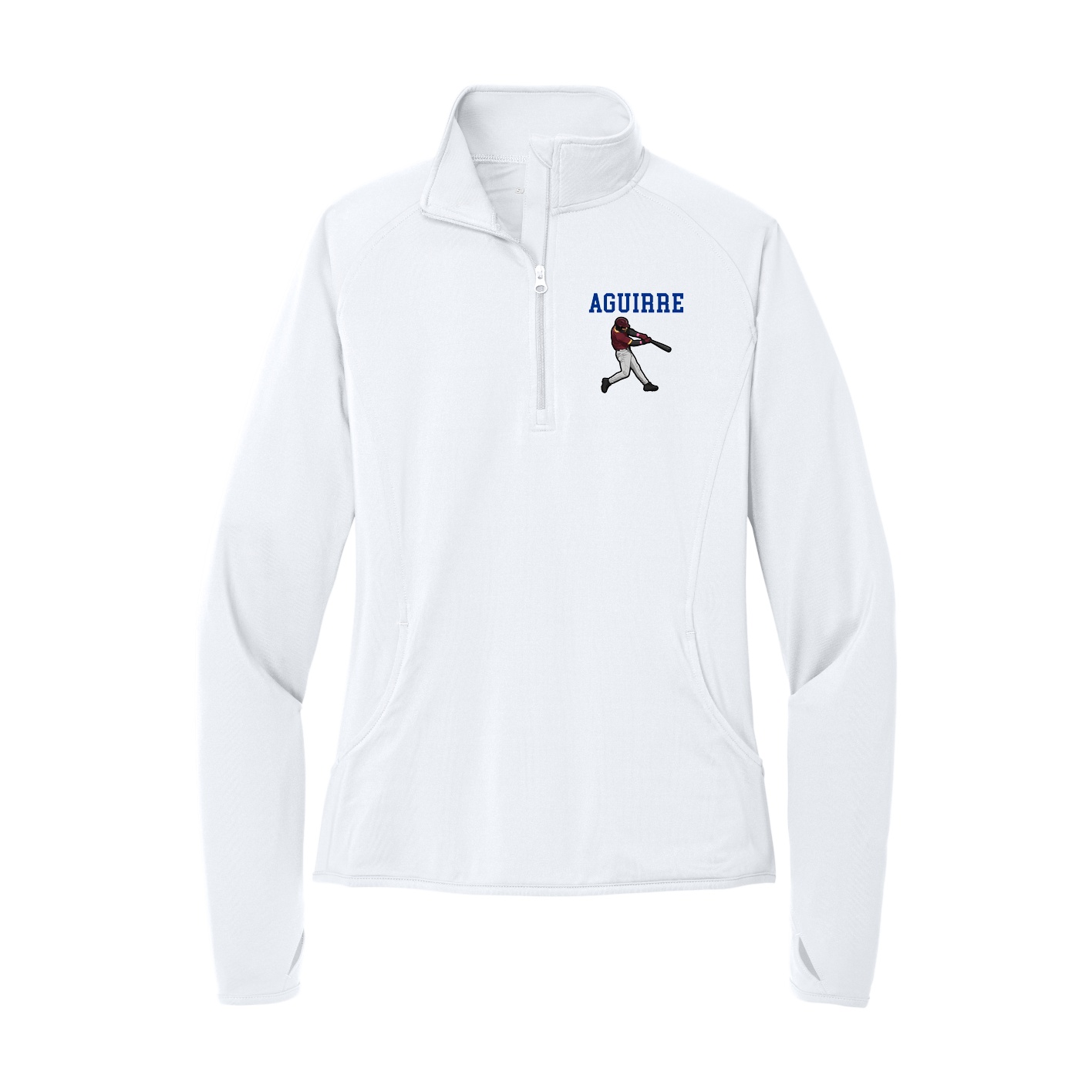 Women's Q-Zip Pullover — Shirsey in White