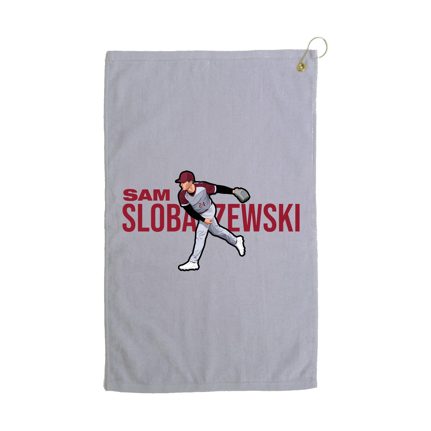 Golf Towel — Player Name in Grey