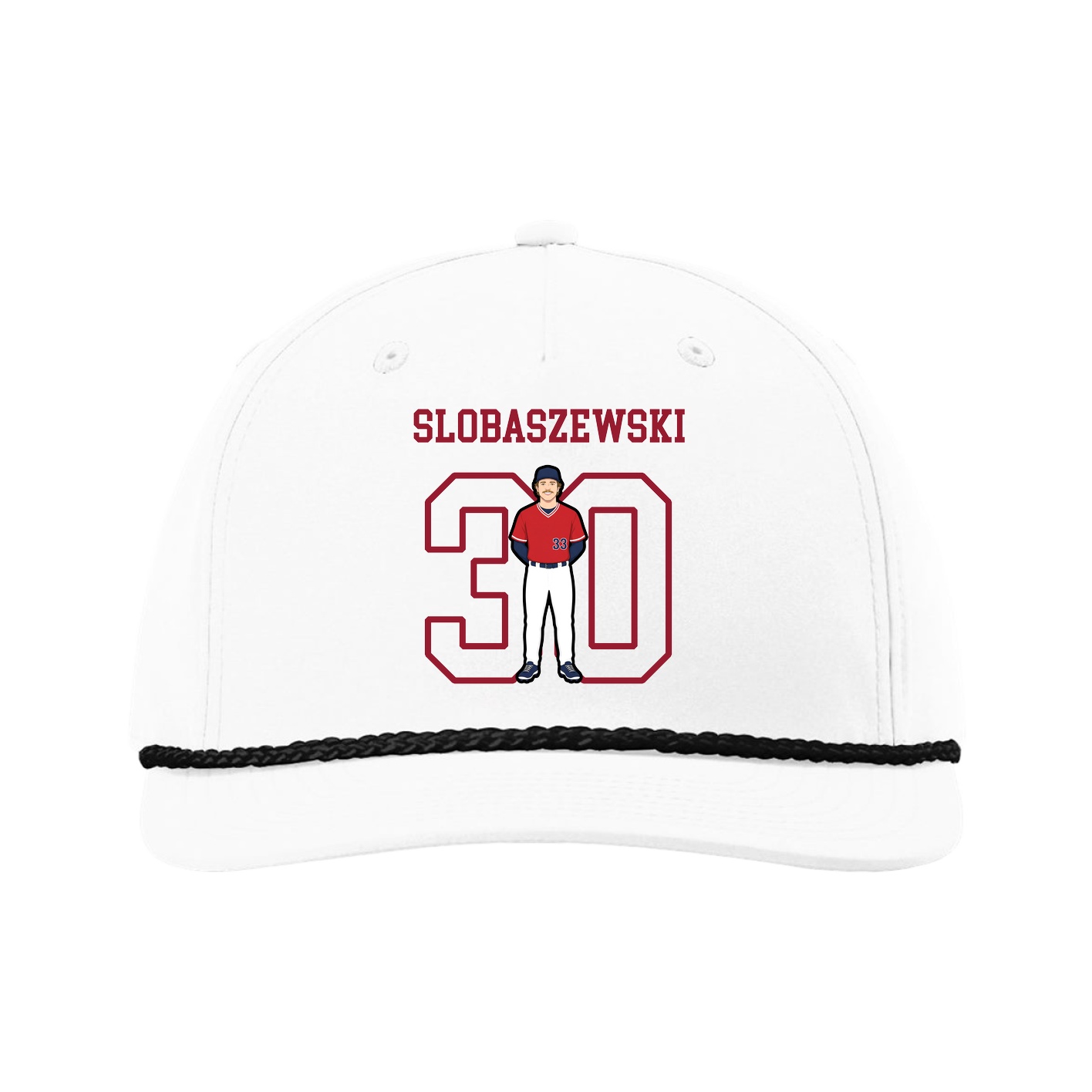 Five-Panel Classic Rope Cap — Shirsey in White
