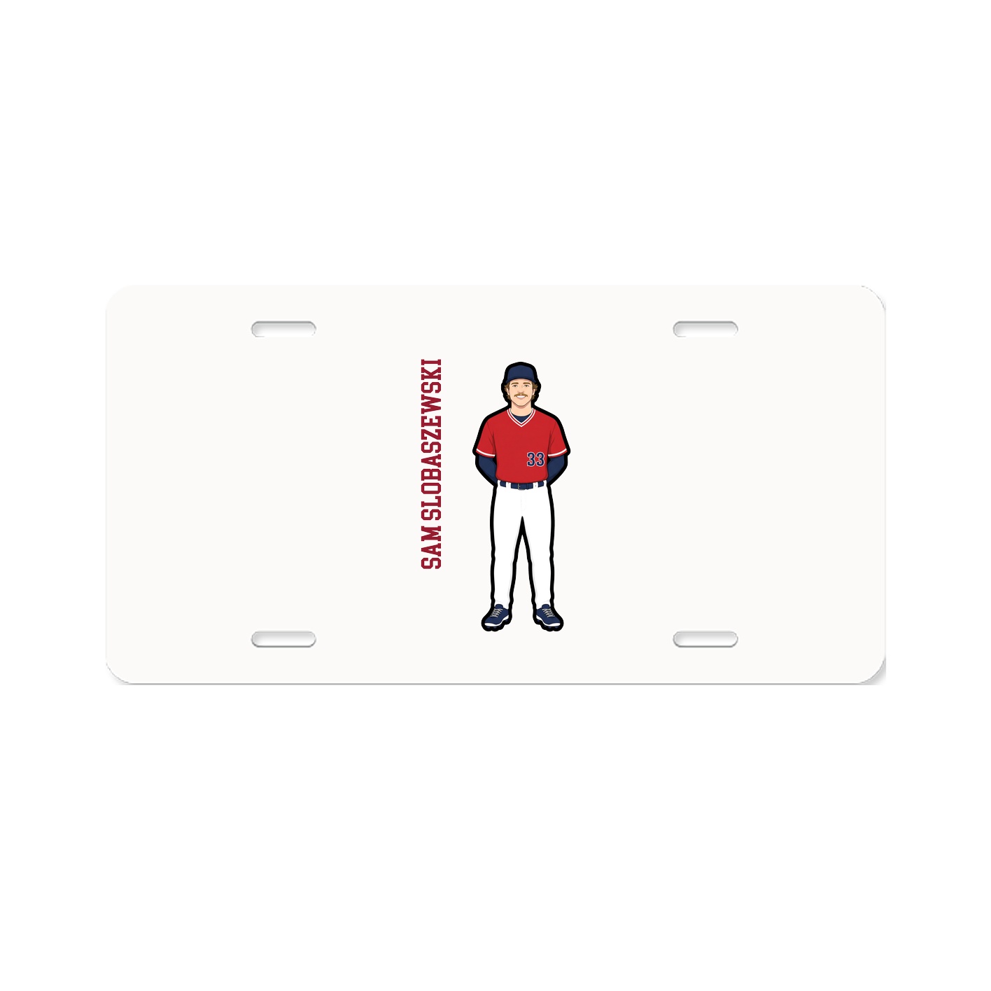 License Plate — Name Vertical in Classic