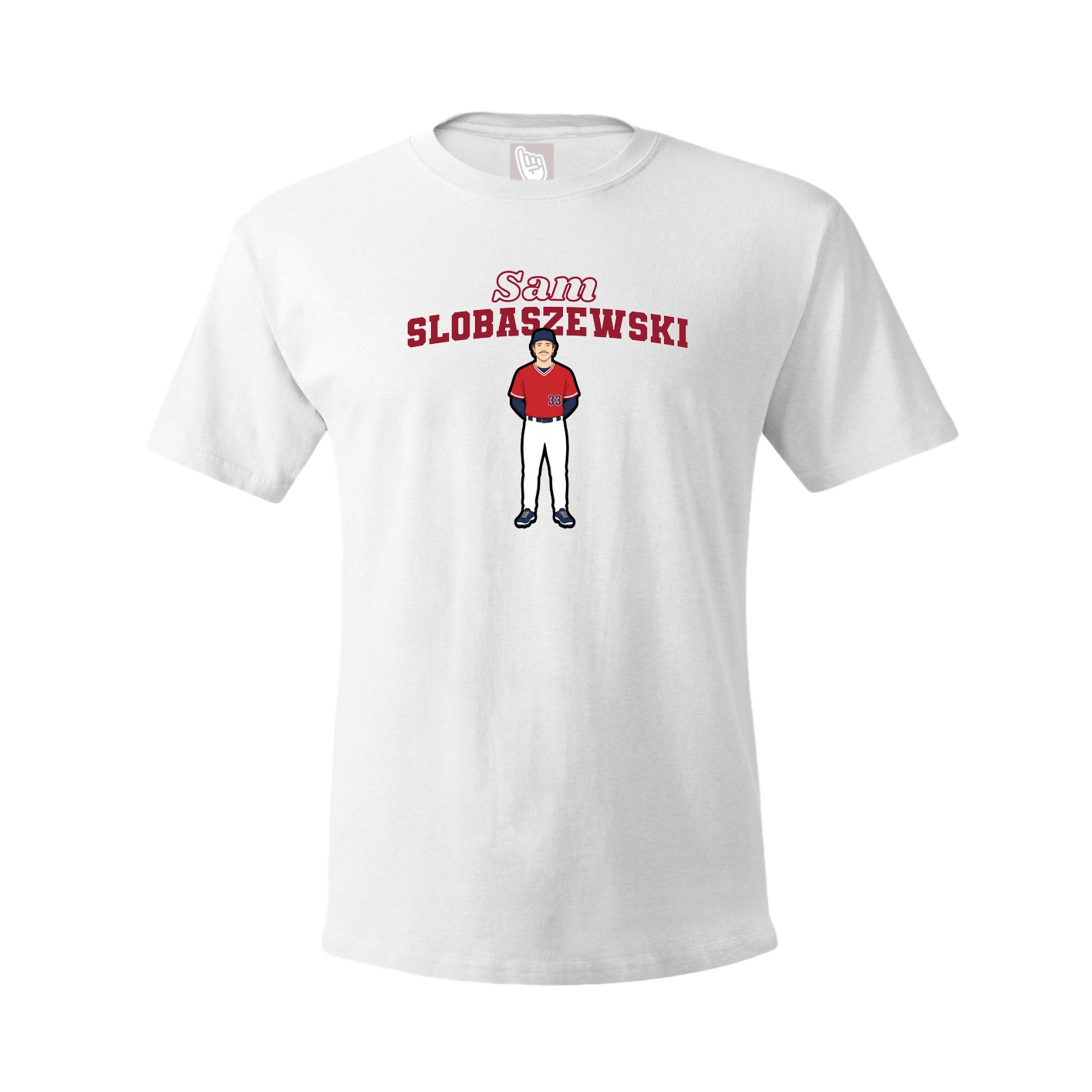 Youth Tee — Name Arch in White