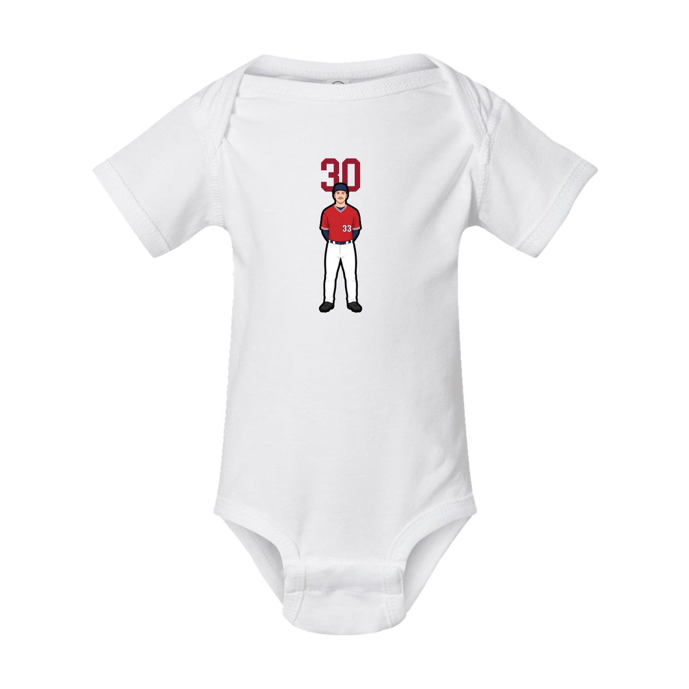 Baby Onesie — Number Top in White
