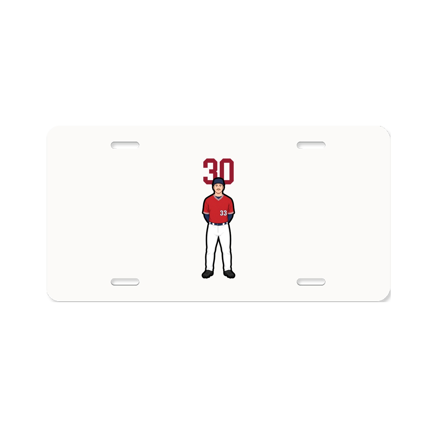 License Plate — Number Top in Classic