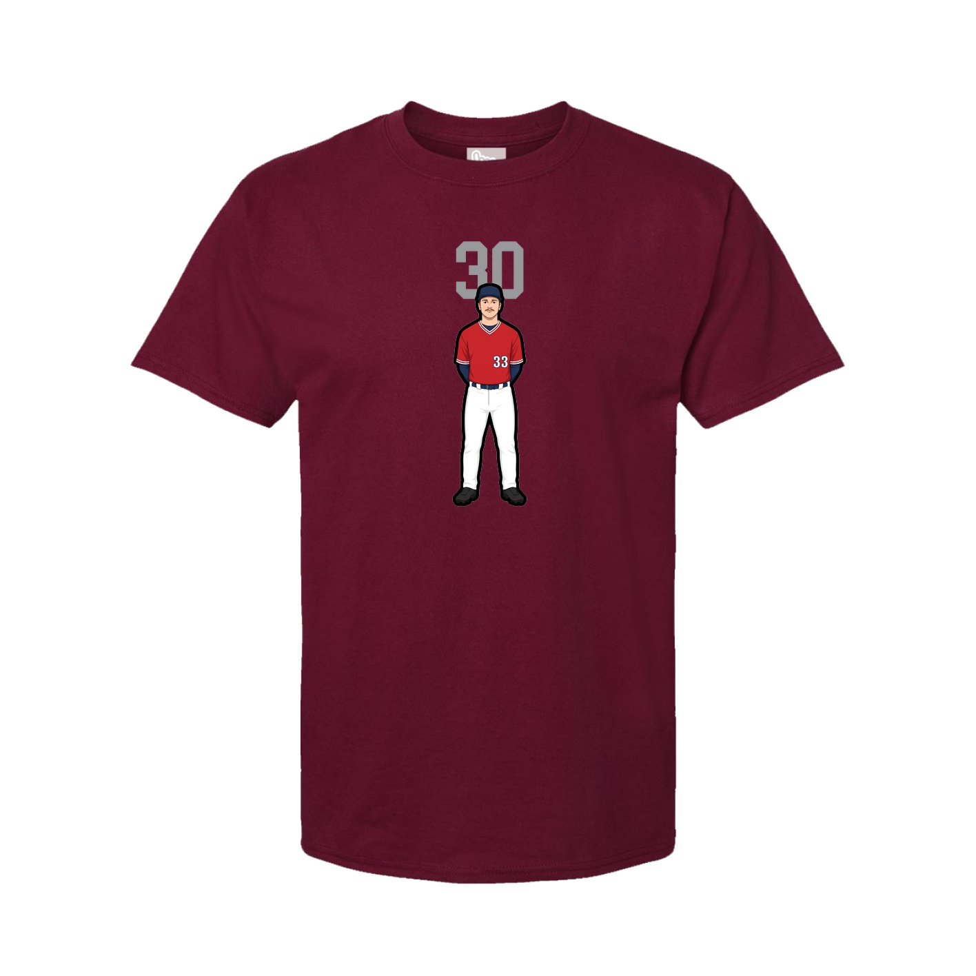 Youth Tee — Number Top in Cardinal