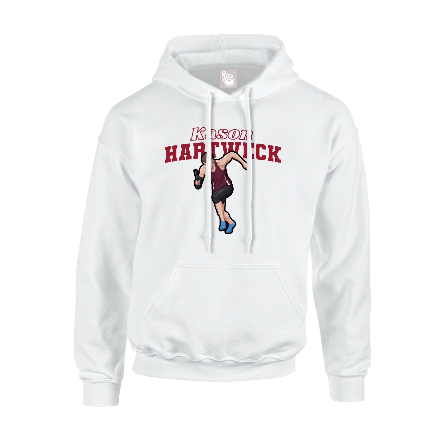 Hoodie — Name Arch in White