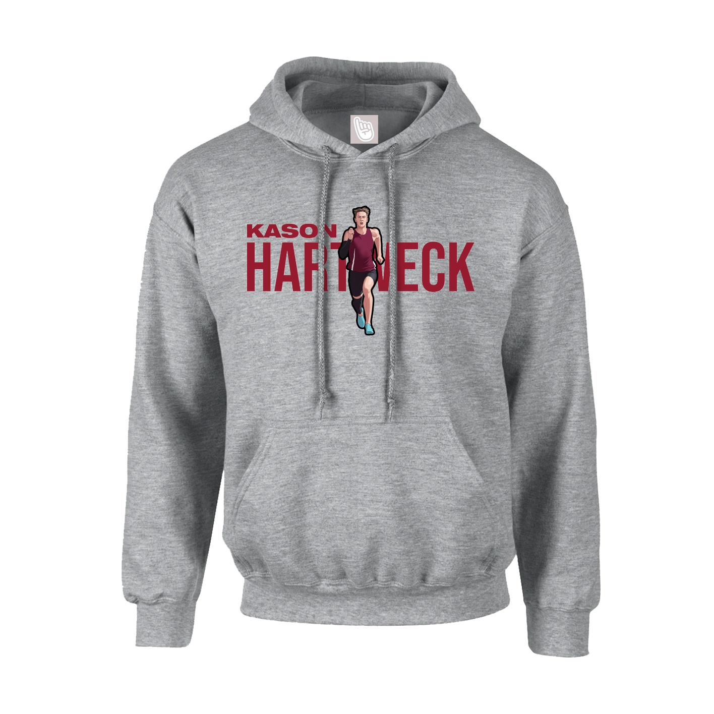 Hoodie — Player Name in Grey