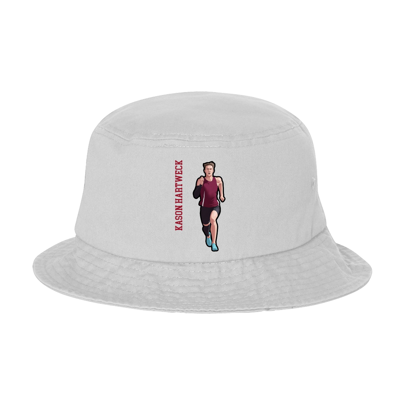 Bucket Cap — Name Vertical in White