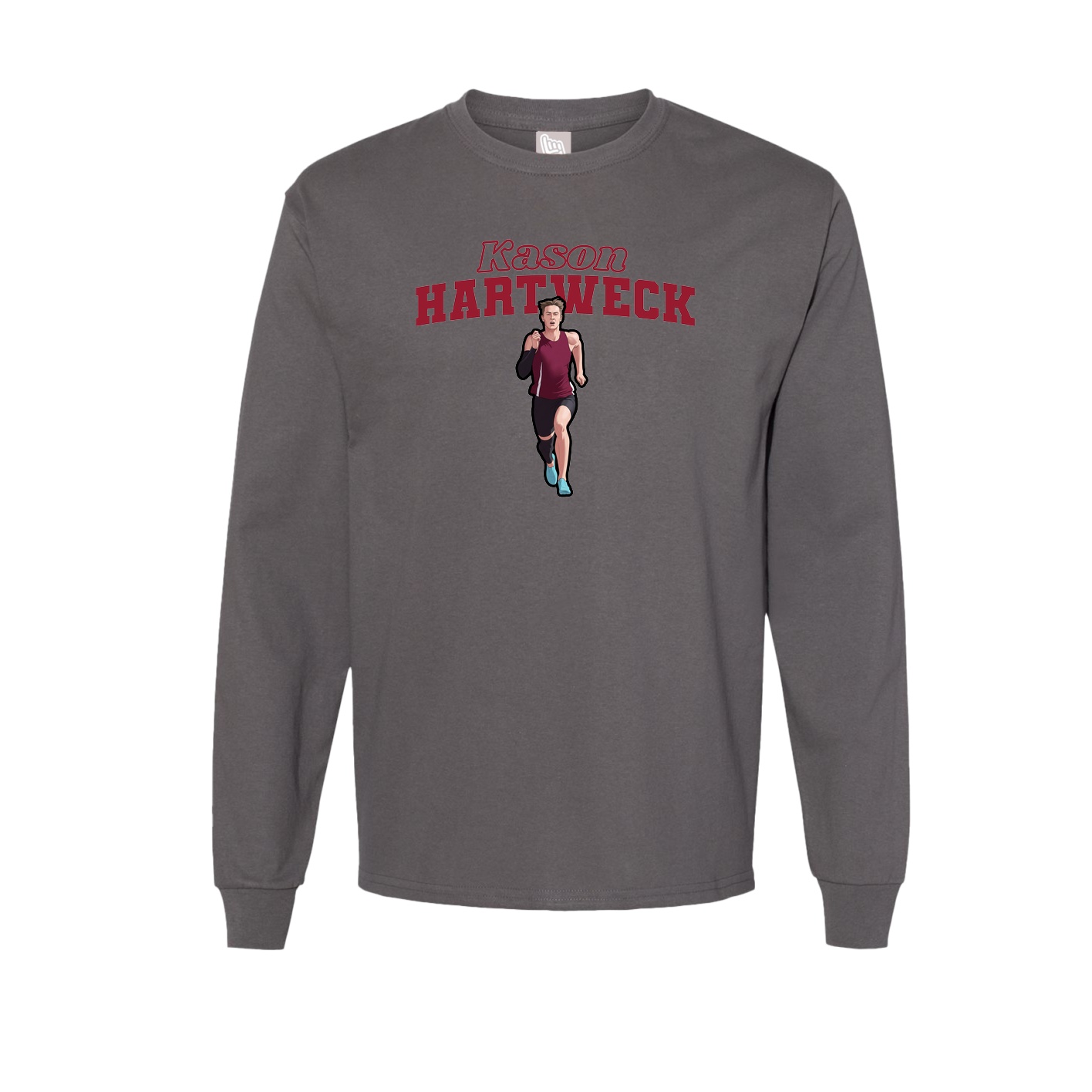 Long Sleeve Tee — Name Arch in Grey