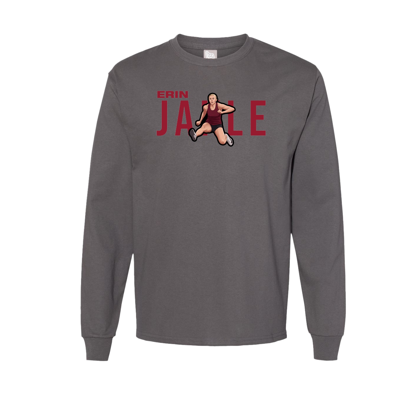 Long Sleeve Tee — Player Name in Grey