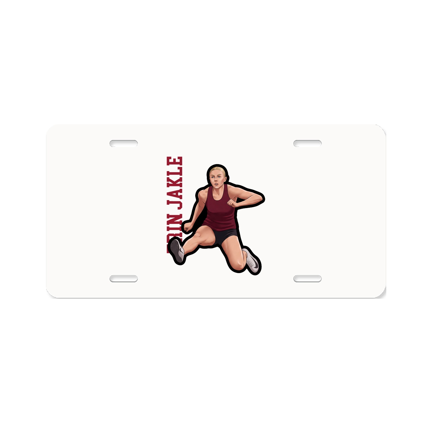 License Plate — Name Vertical in Classic