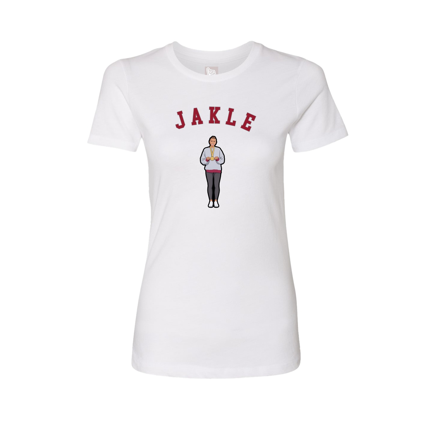 Fitted Women's Tee — Shirsey Arch in White