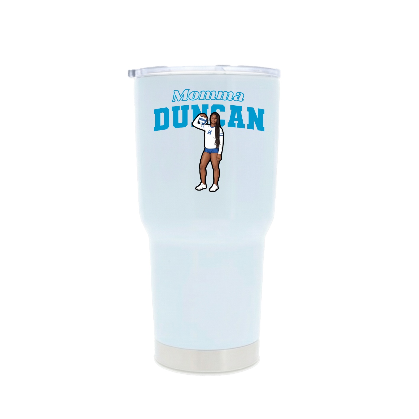 30oz Stainless Steel Tumbler — Mothers Day Block in White