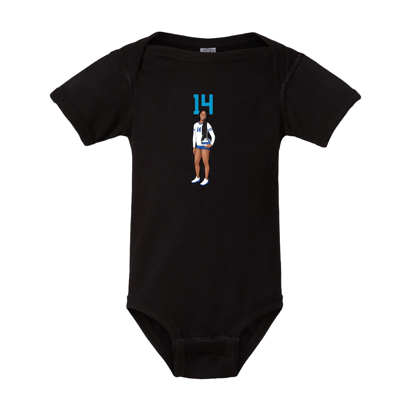 Baby Onesie — Number Top in Black