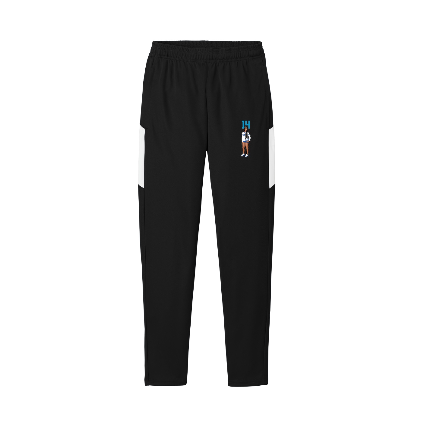 Team Travel Pant — Number Top in Black/White