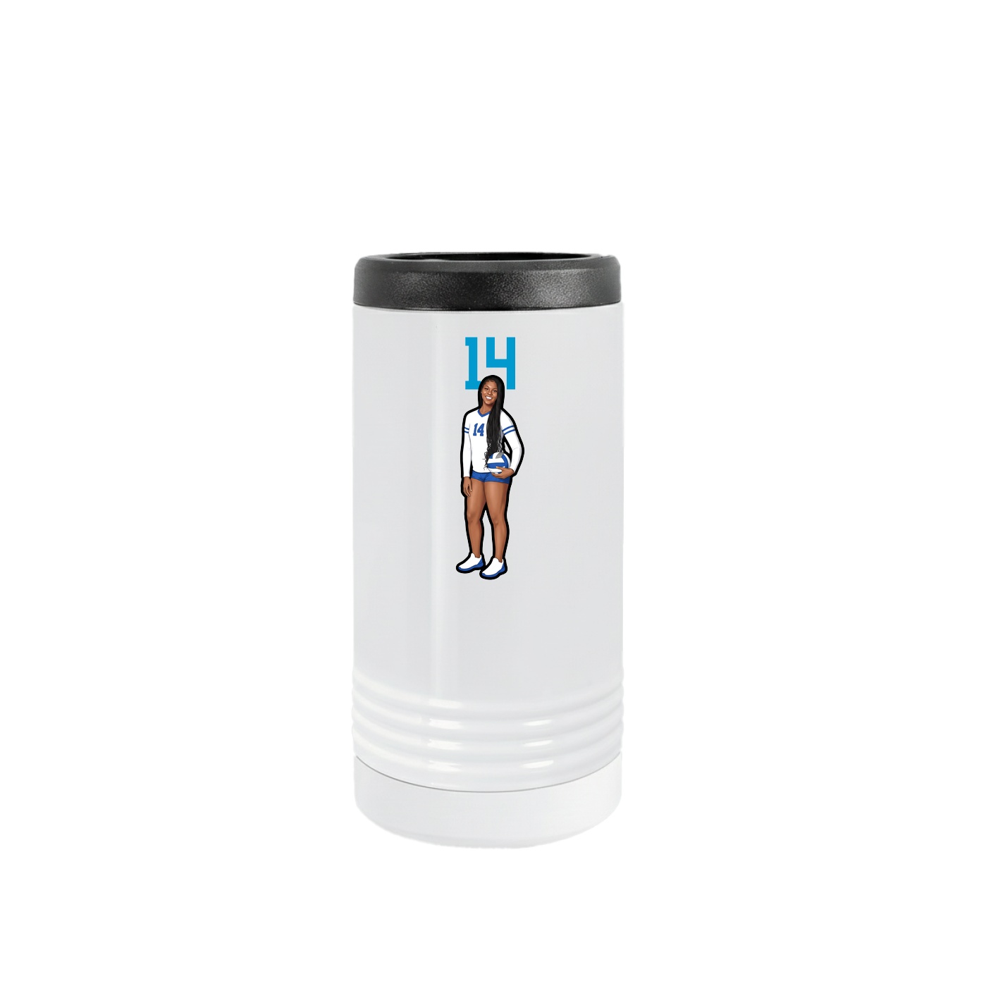 Slim Beverage Holder — Number Top in White