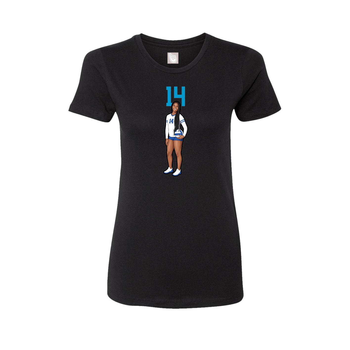 Womens Tee — Number Top in Black