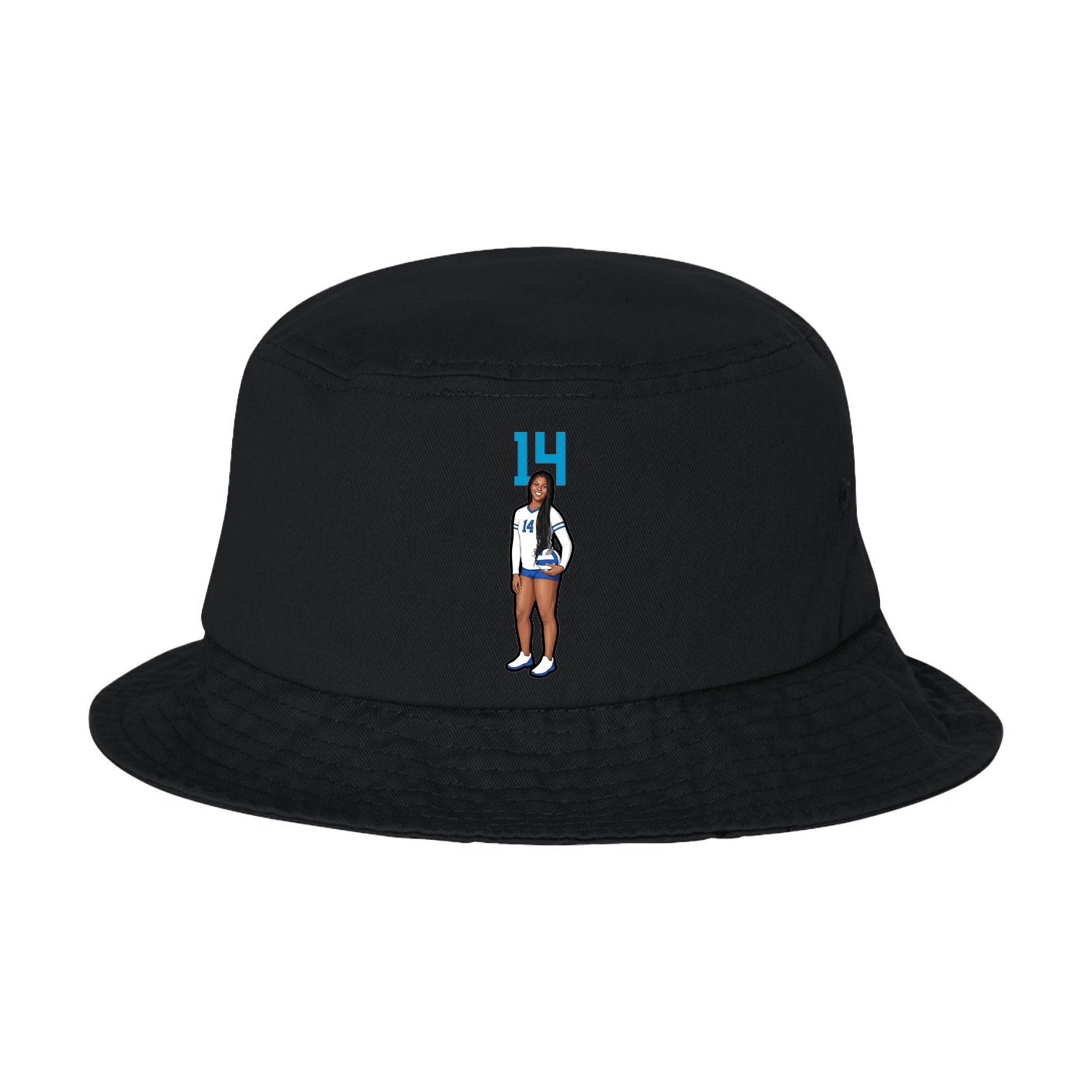 Bucket Cap — Number Top in Black