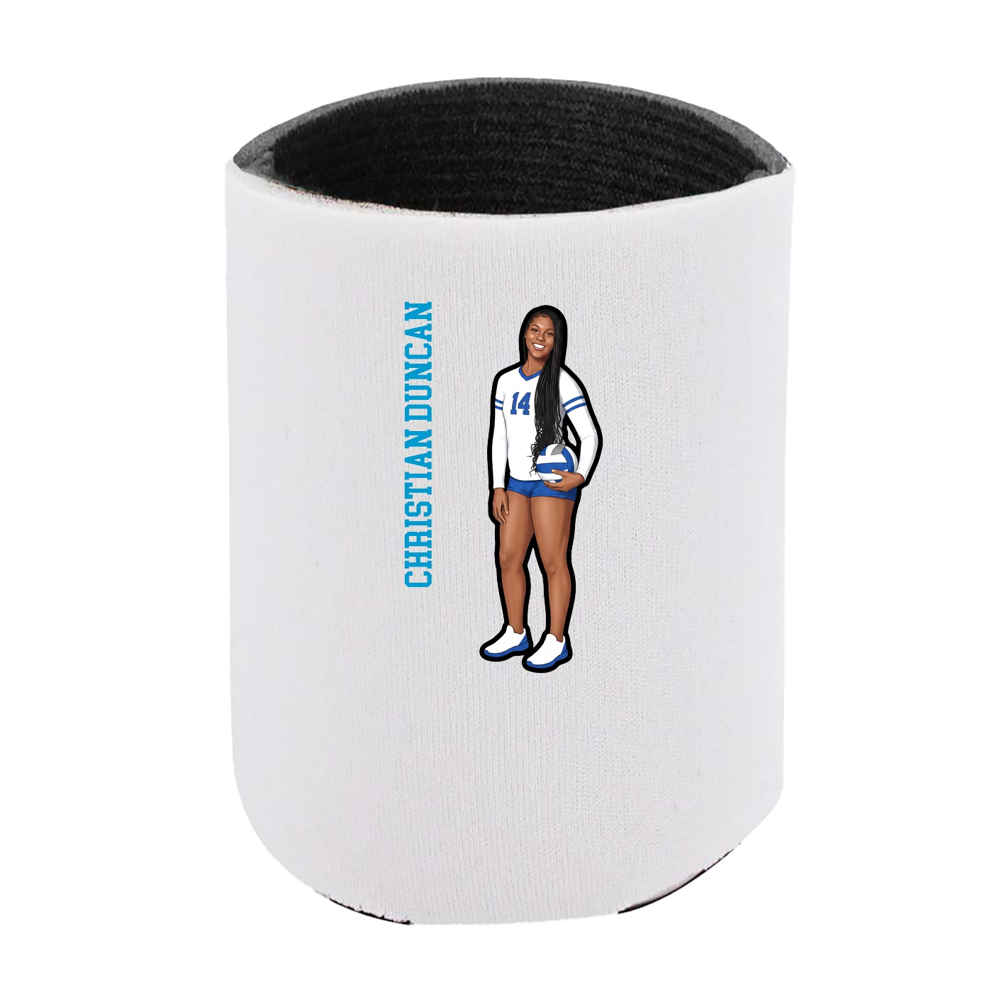 Can Holder — Name Vertical in White