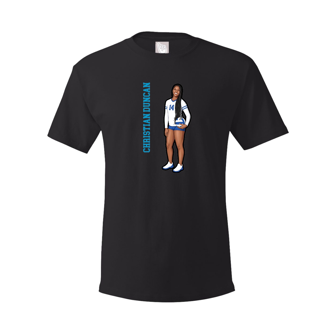 Tee — Name Vertical in Black