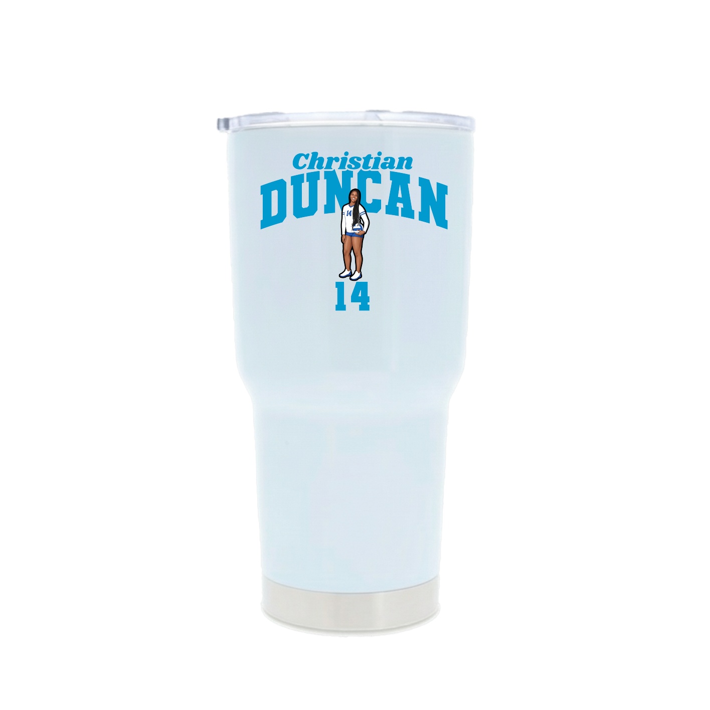 30oz Stainless Steel Tumbler — Signature Arch in White