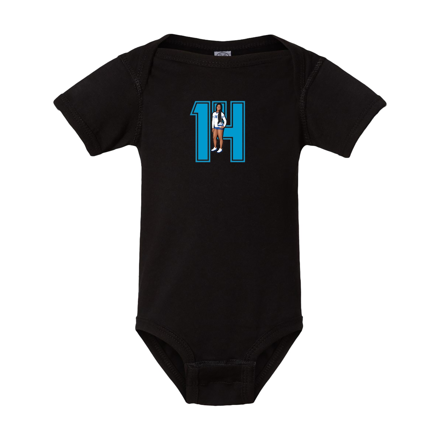 Baby Onesie — Number in Black