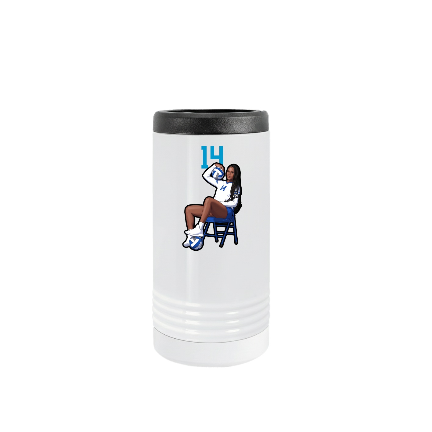 Slim Beverage Holder — Number Top in White