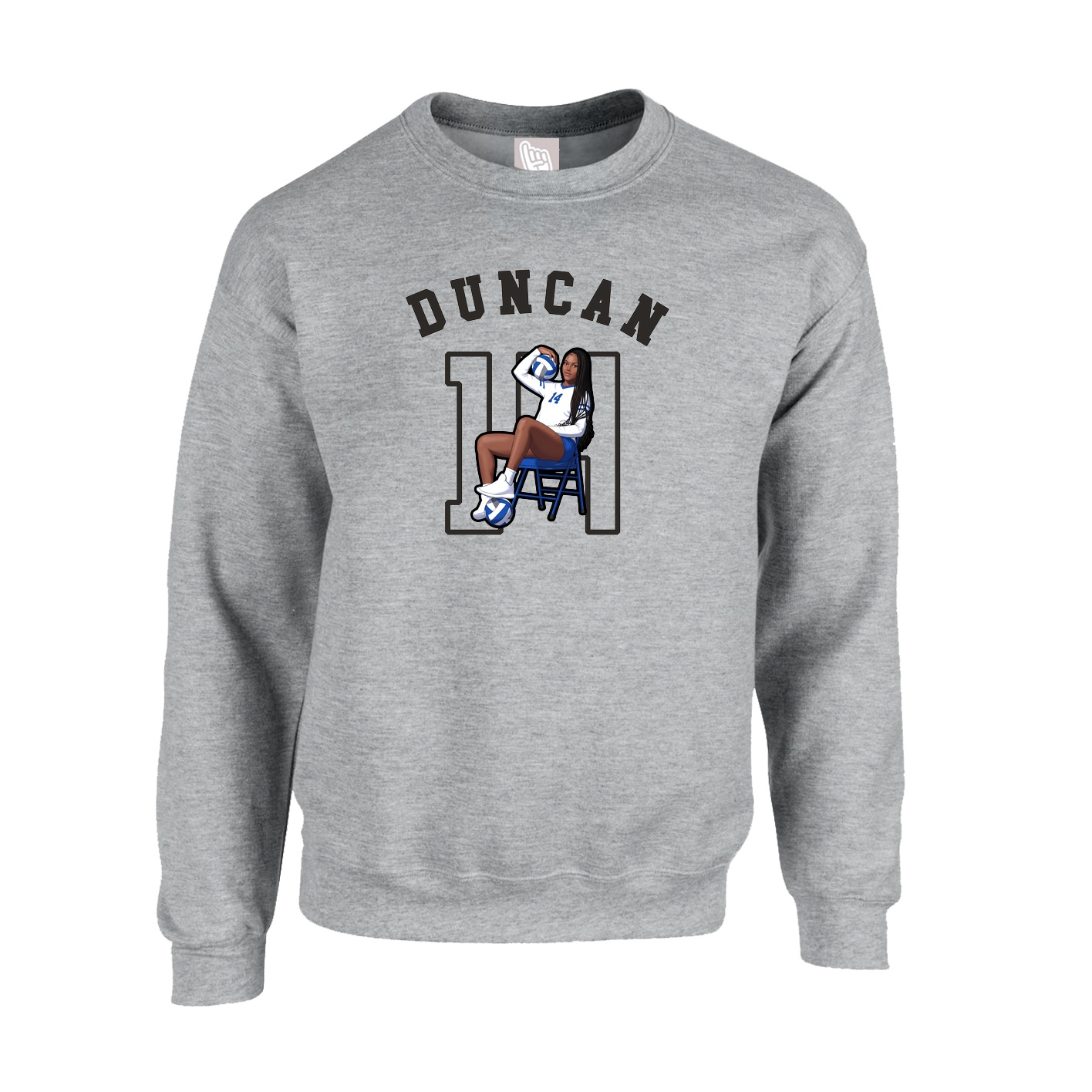 Fleece Crew — Shirsey Arch in Grey