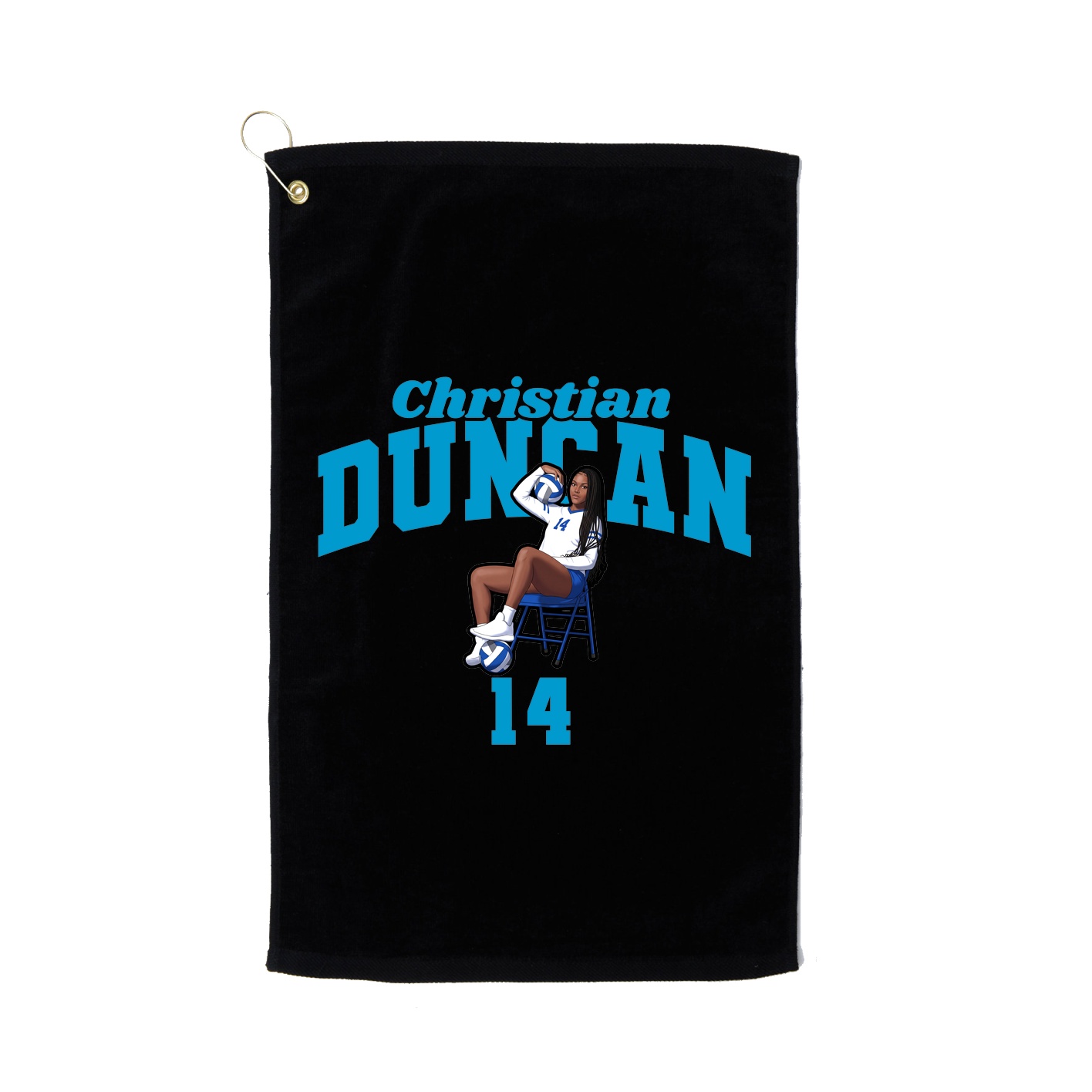 Golf Towel — Signature Arch in Black