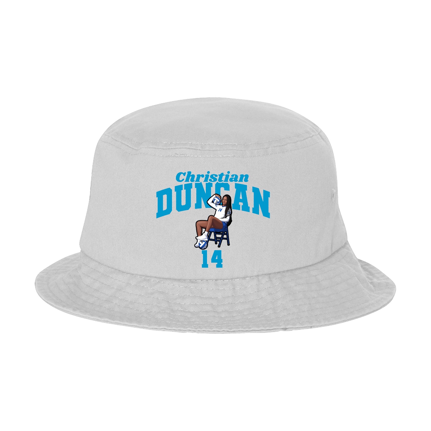Bucket Cap — Signature Arch in White