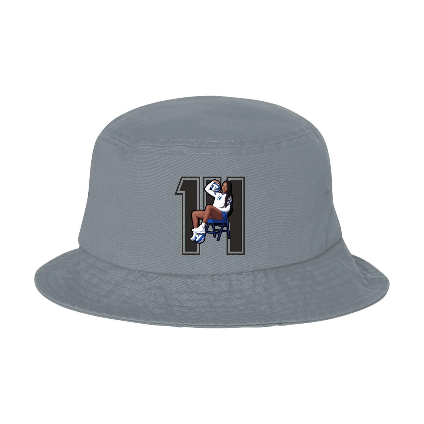 Bucket Cap — Number in Grey