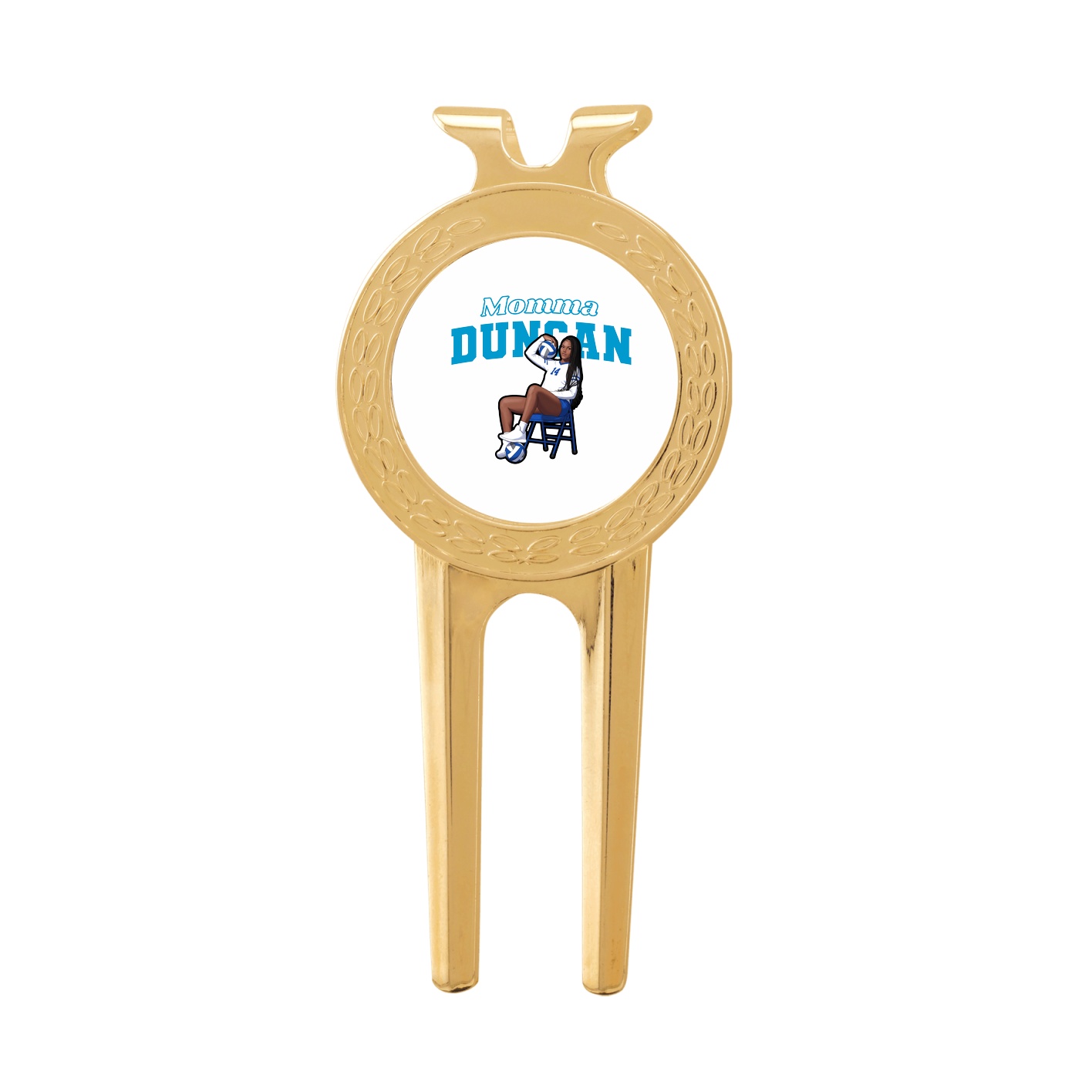 Divot Tool with Ball Marker — Mothers Day Block in Classic