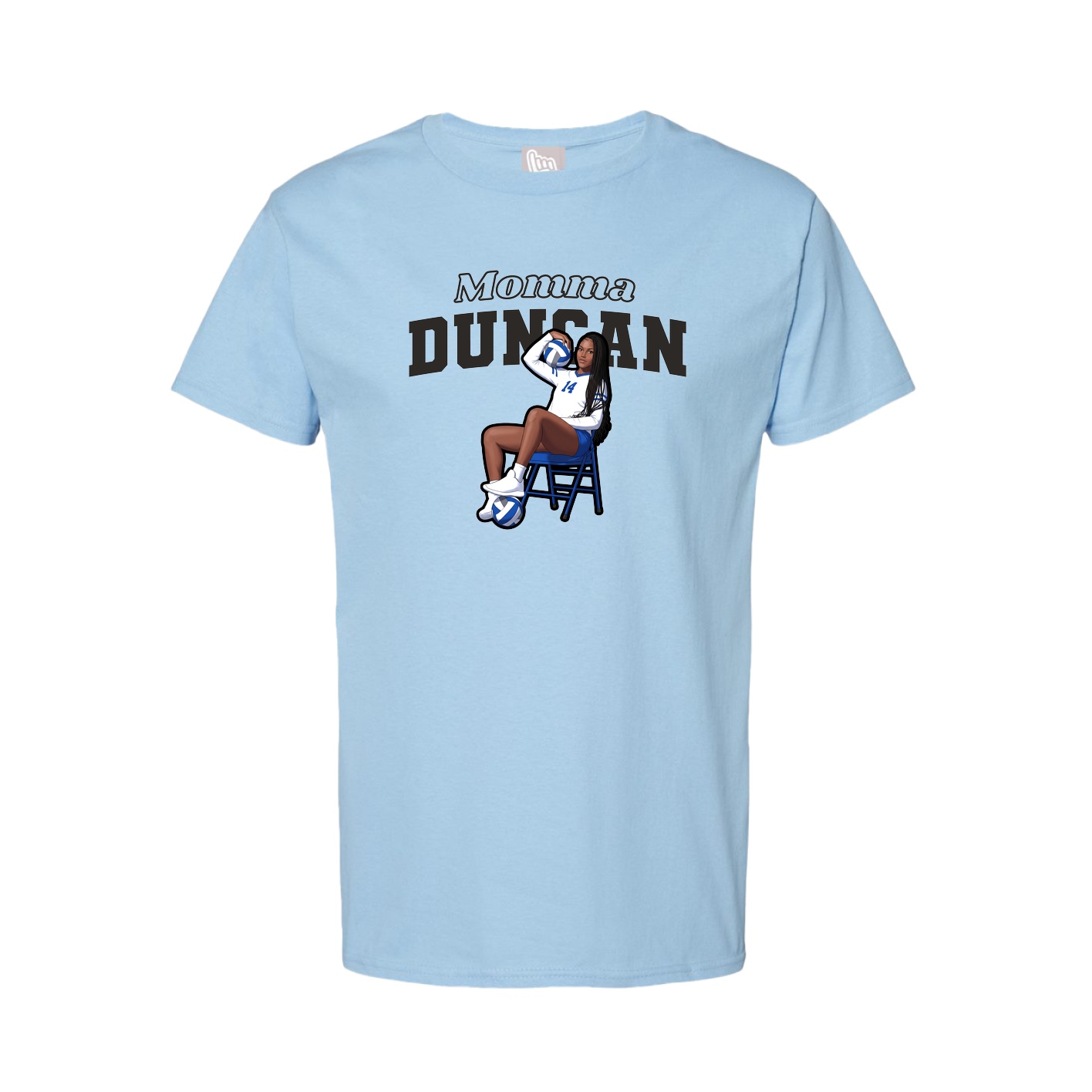 Youth Tee — Mothers Day Block in Light Blue