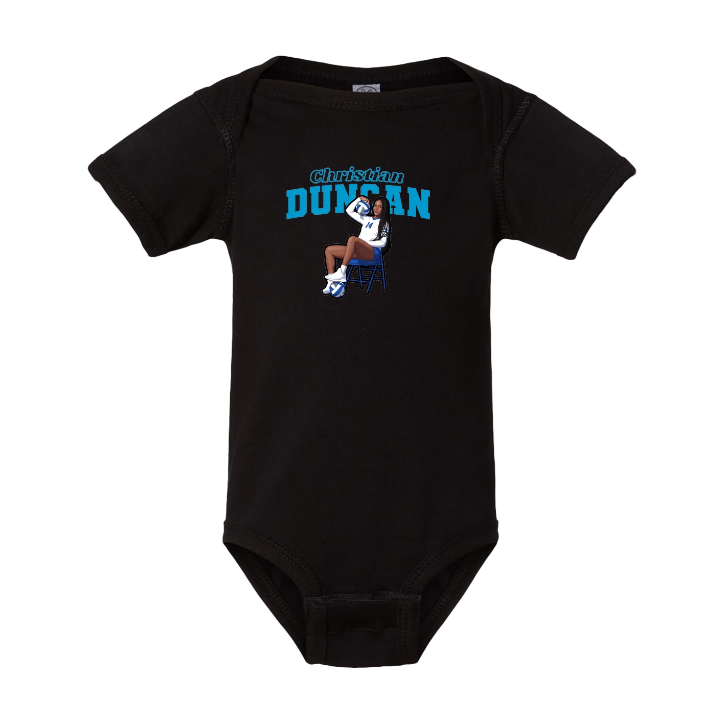 Baby Onesie — Name Arch in Black