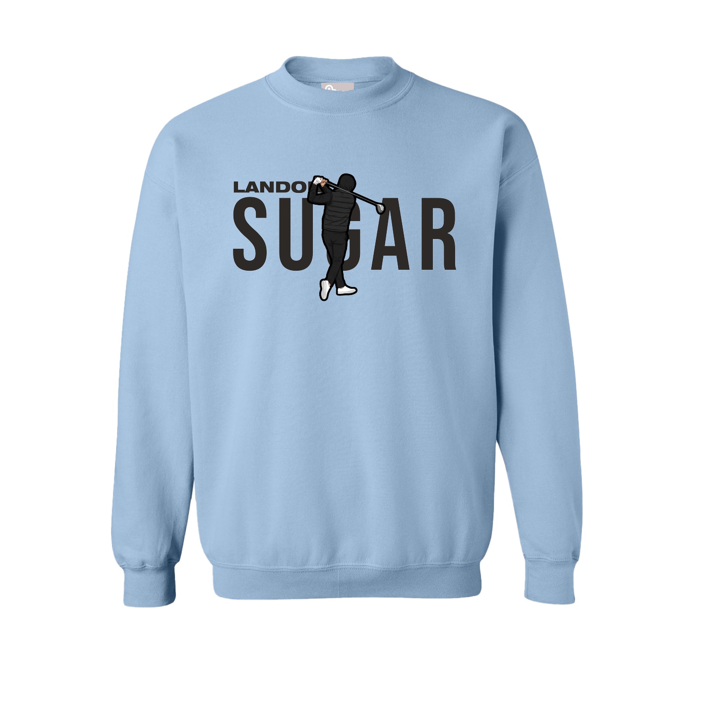 Fleece Crew — Player Name in Light Blue