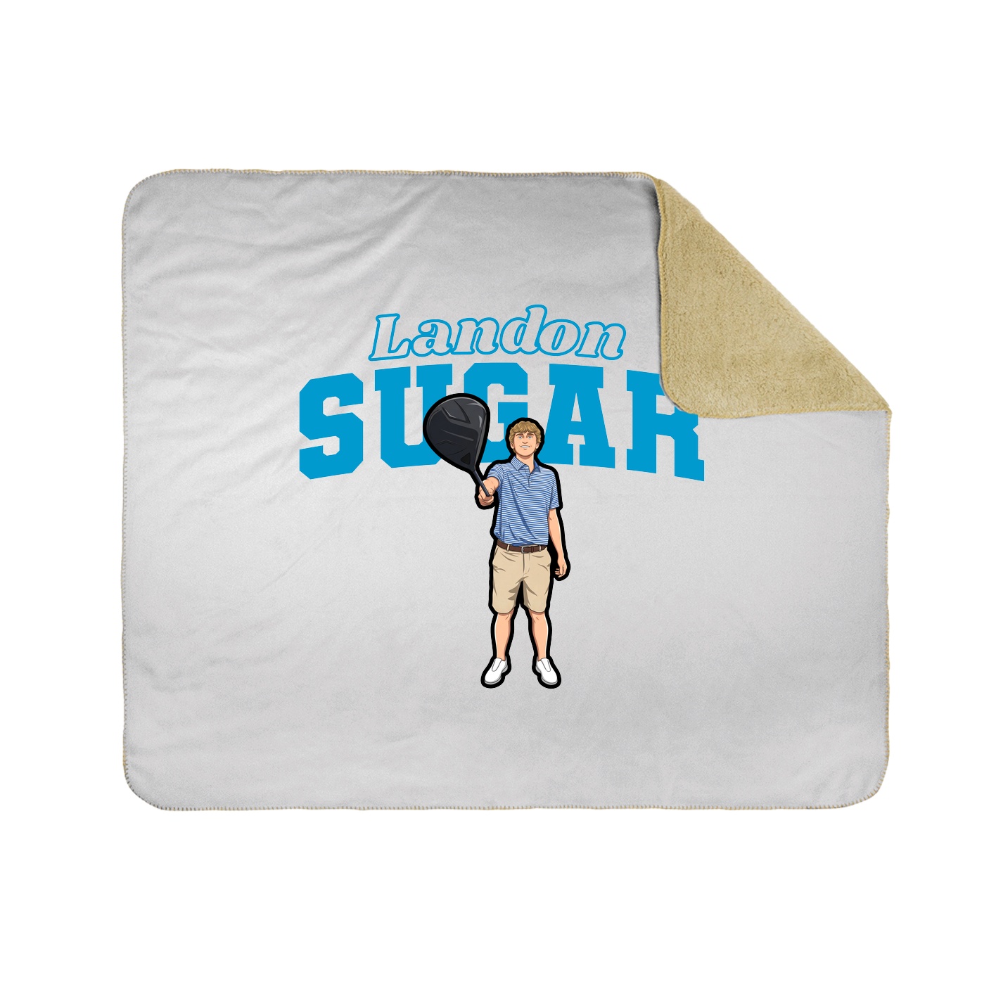 Throw Blanket — Name Arch in White