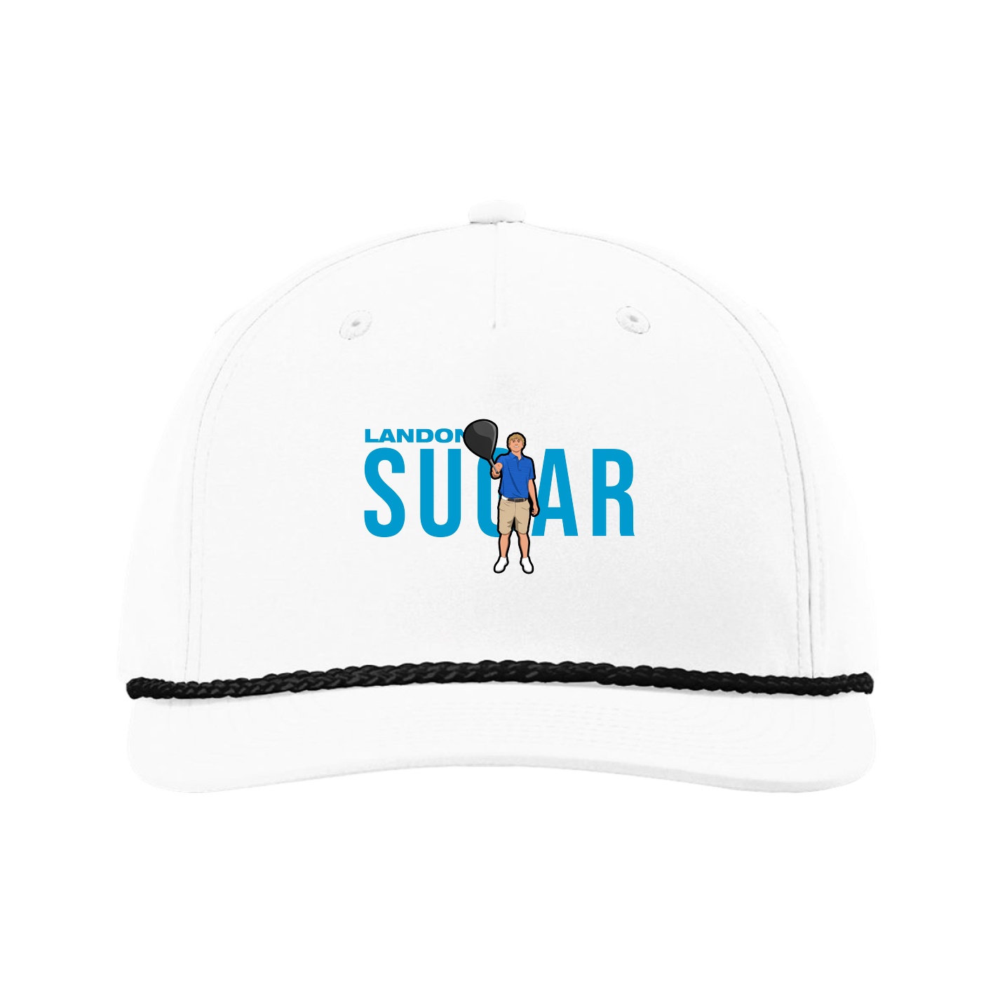 Five-Panel Classic Rope Cap — Player Name in White