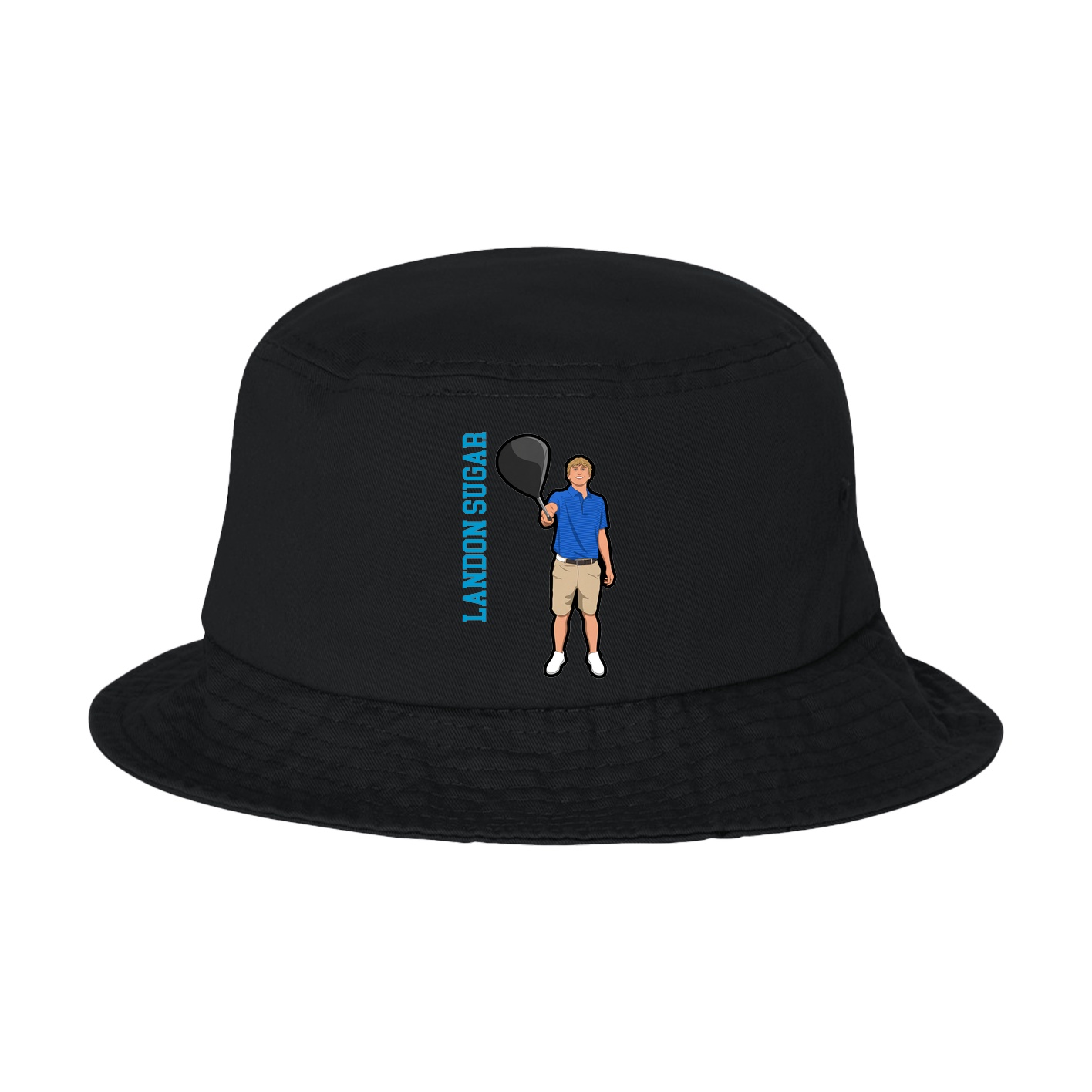 Bucket Cap — Name Vertical in Black