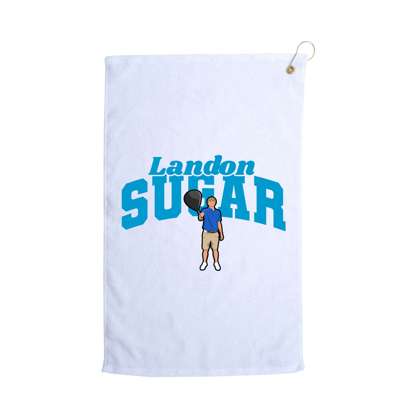 Golf Towel — Signature Arch in White