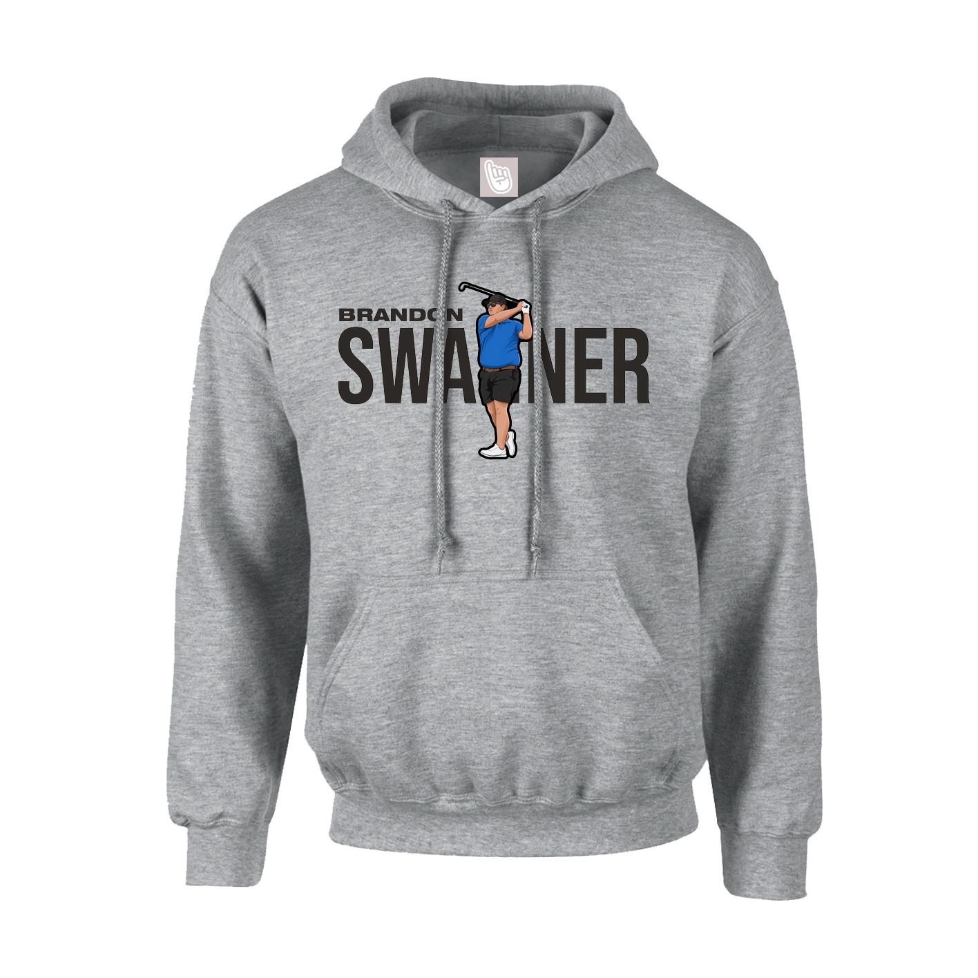 Youth Hoodie — Player Name in Grey
