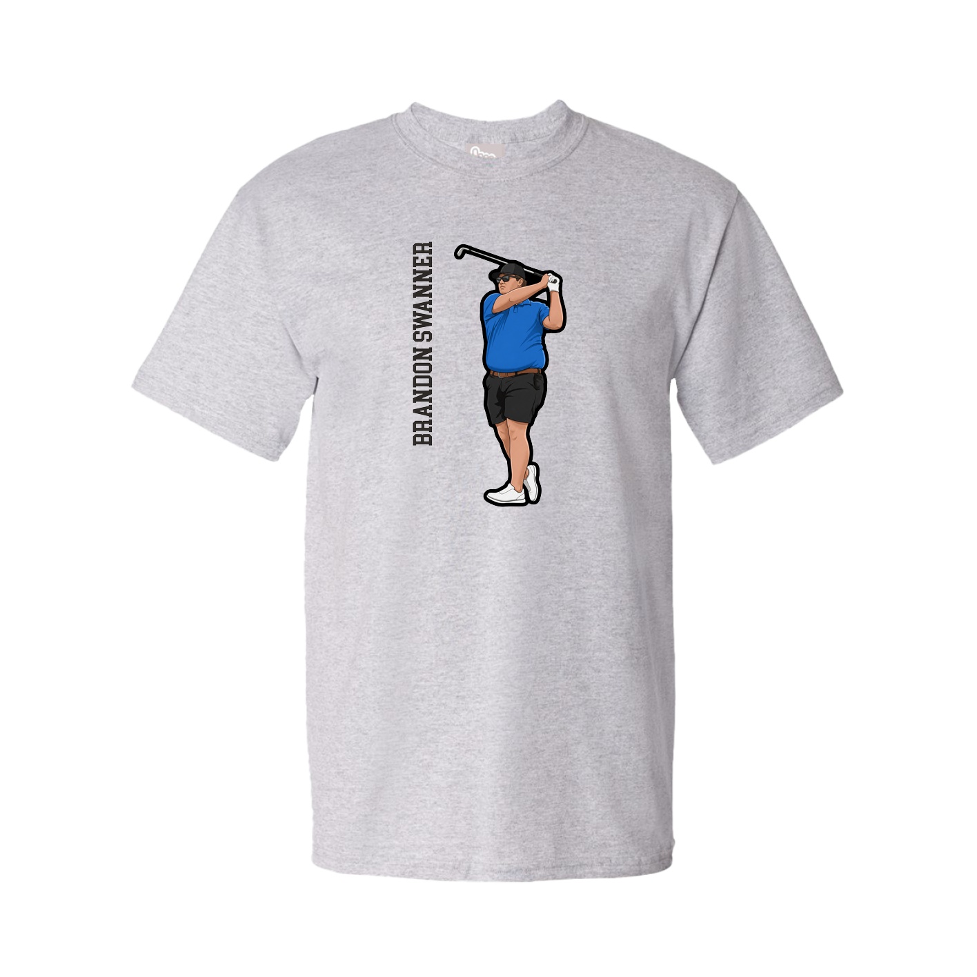 Youth Tee — Name Vertical in Grey