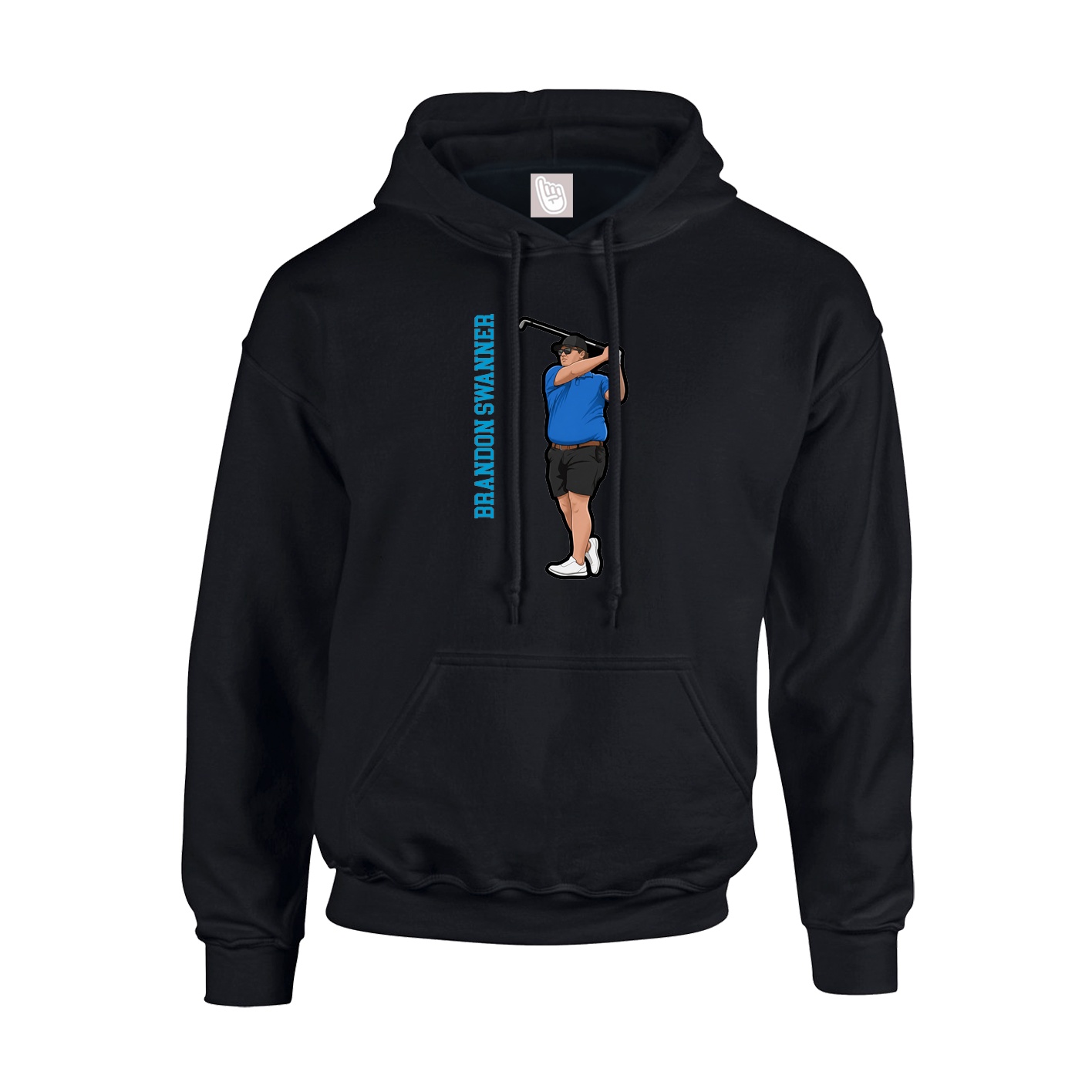 Hoodie — Name Vertical in Black